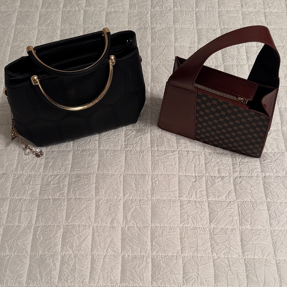 Bundle Black and Brown Women's Handbag Set BUNDLE
